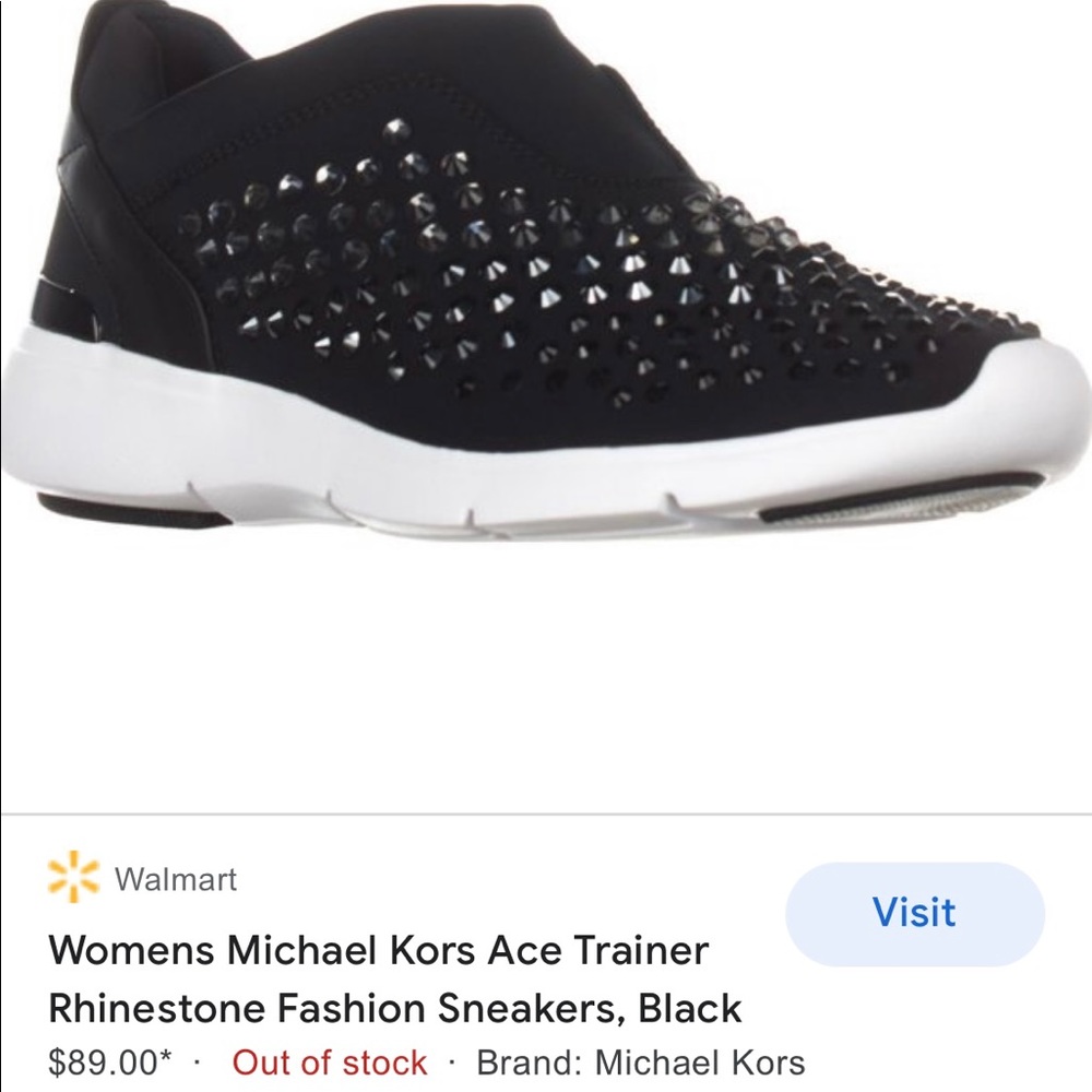 Michael kors ace rhinestoned trainer size 8.5